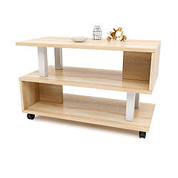 Стіл журнальний Еверест СЖ-3 для вітальні на колесах дуб сонома (DTM-2133)