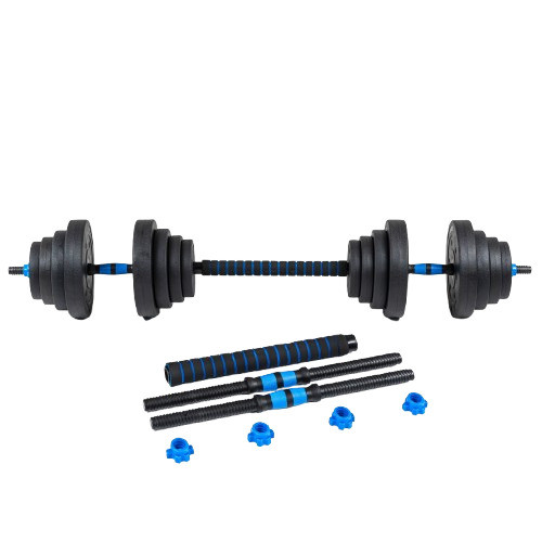 Гантелі розбірні бітумні THUNDER GYM-02 зі з'єднувачем для штанги, 2 x 10 кг, фото 1