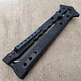 Ніж складний Нокс Балисонг/ 440, G10 чорний, фото 3