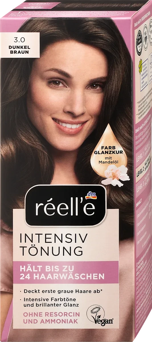 Інтенсивний тонік для волосся réell'se Intensivtönung Dunkelbraun, 3.0 (темно-коричневий)