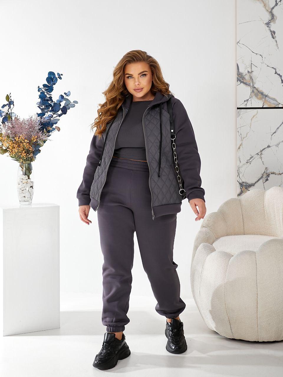 Костюм на флісі для пишних дам "Трьохнитка", фото 1