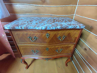 Антикварна тумба-комод з мармуровою стільницею