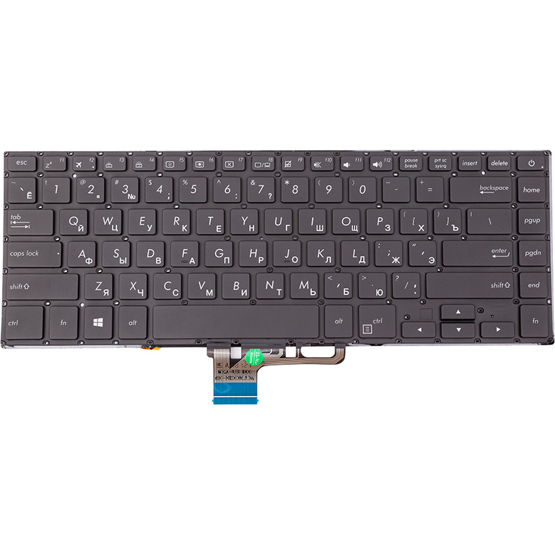 Клавіатура для ноутбука ASUS Zenbook Pro UX550VE чорна, без фрейму, фото 1