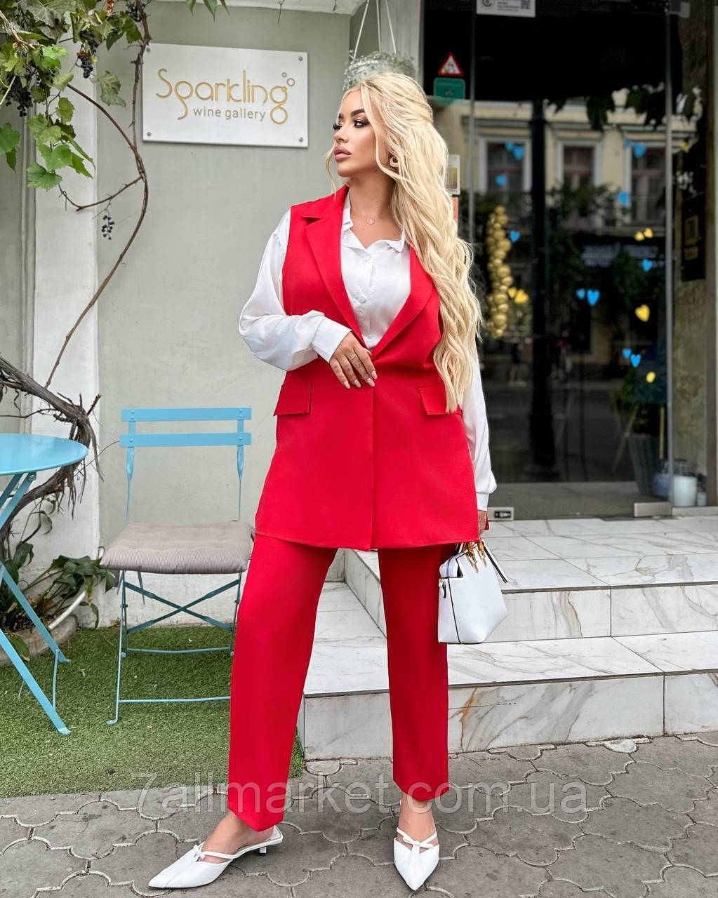 Костюм 2-ка жіночий креп костюмка розміри: 50-60 (4кв) "MICHEL" купити недорого від прямого постачальника