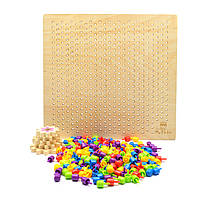 Мозаїка дерево 30311, 150 фішок ø10мм, 5 кольорів, 5 шестерінок