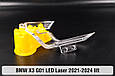 Блок світловода фари BMW X3 G01 LED Laser (2021-2024) рест малий внутрішній Icon Light 3D лівий, фото 2