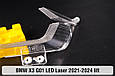 Блок світловода фари BMW X3 G01 LED Laser (2021-2024) рест малий внутрішній Icon Light 3D лівий, фото 4