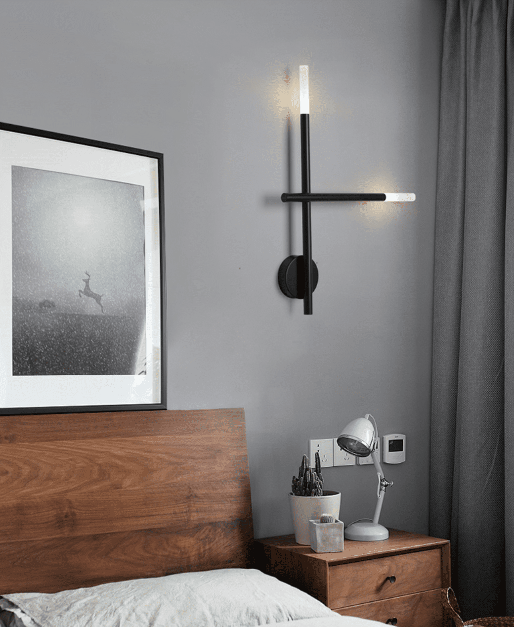 Настінний світильник. Модель RD-0504 92 см, Білий, Холодний 47 см, Теплий, Чорний, фото 1