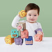Дитячий набір іграшок для раннього розвитку з гумовими кубами-сортувальниками та пірамідками Розвиваючий комплект для малюків 1+, фото 9