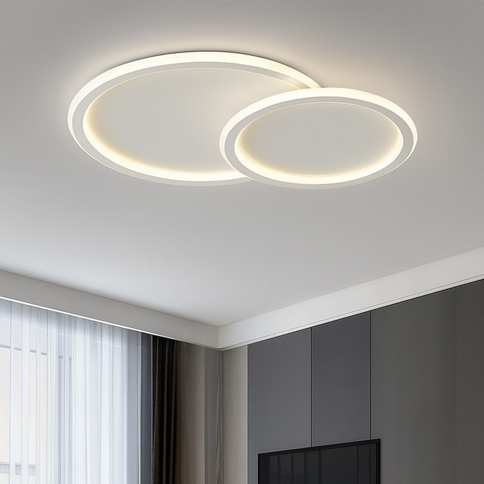 Стельова LED люстра 54W біла до 15 м² без пульта 3 режими кольору модель (7871004), фото 1