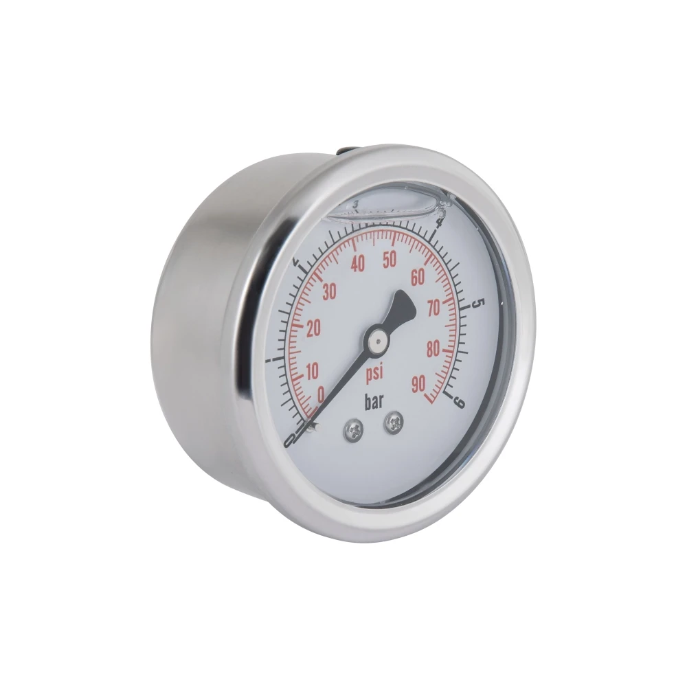 Манометр гліцериновий Thermo d63 мм, 1/4" із заднім підключенням (латунь) 0-10 бар