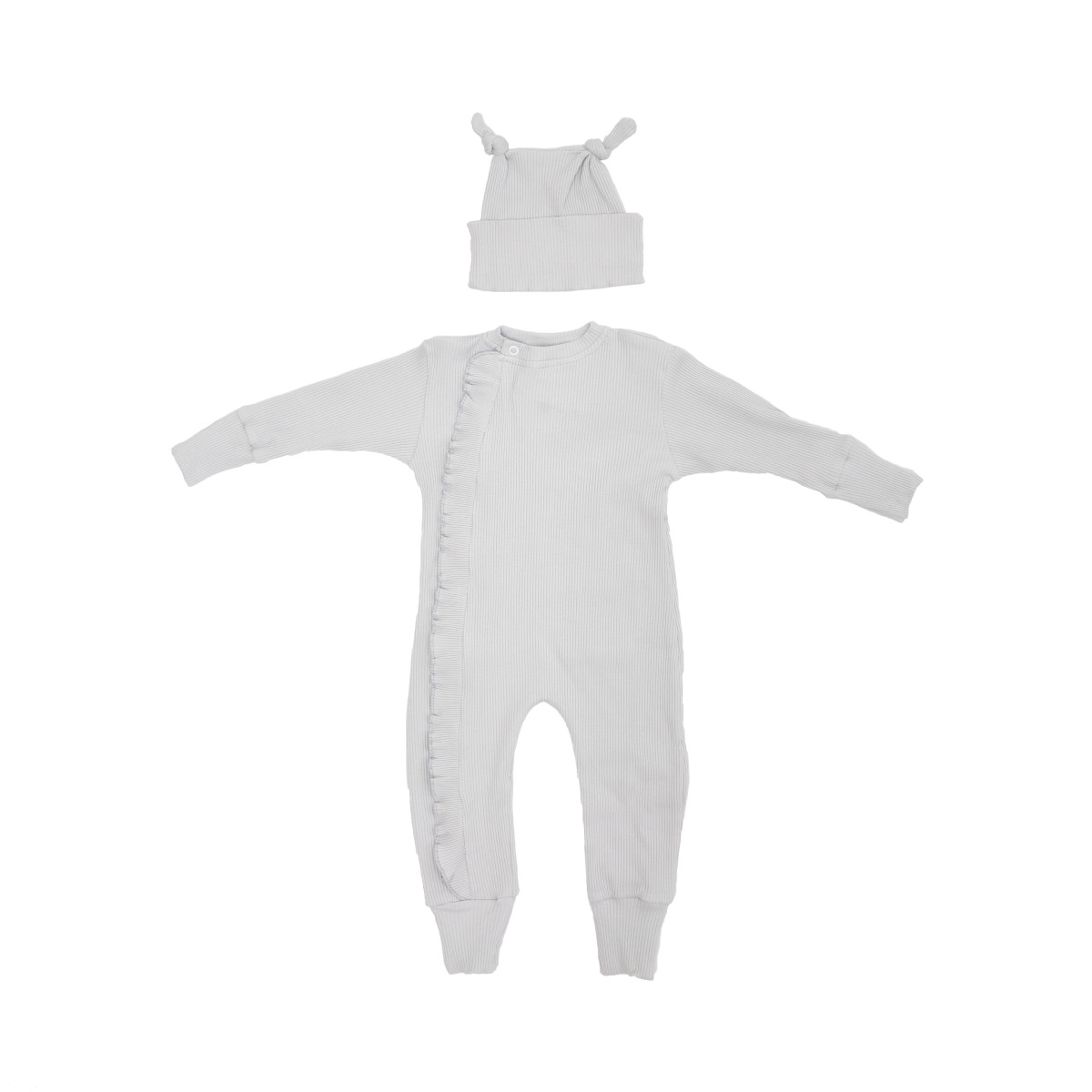 Комплект Twins Ego Baby Girl (чоловічок на замку+шапка), grey 56, фото 1