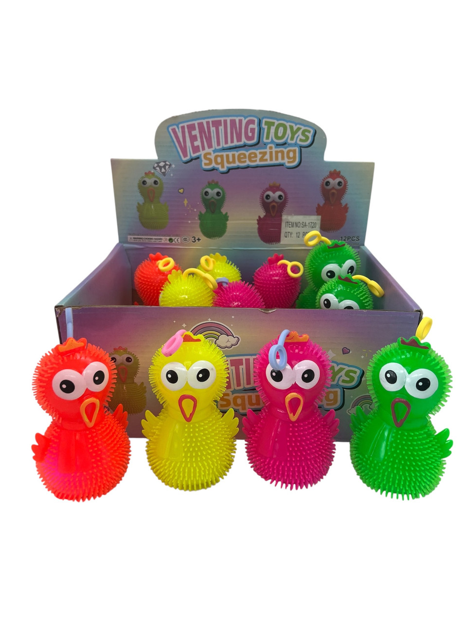 Іграшка йо-йо піщалка світиться качка, фото 1