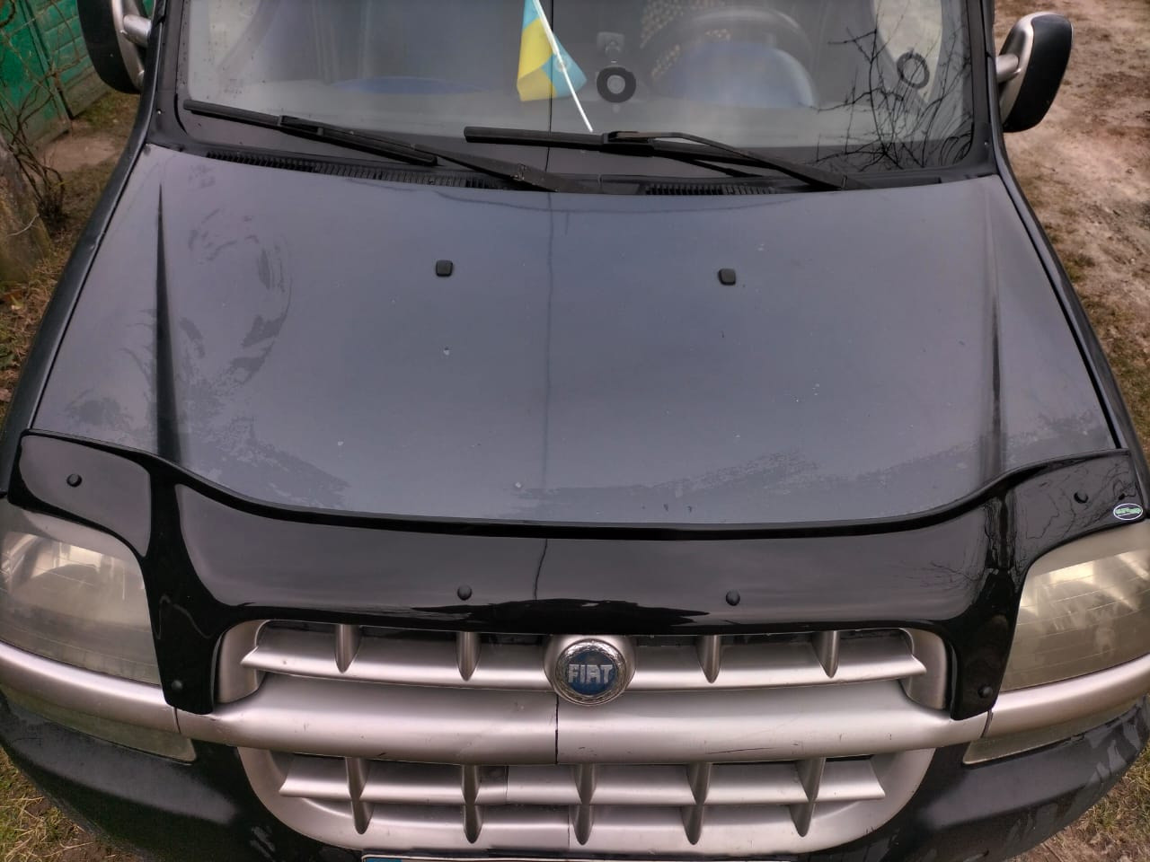 Дефлектор капота EuroCap для Fiat Doblo I 2001-2005 рр, фото 1