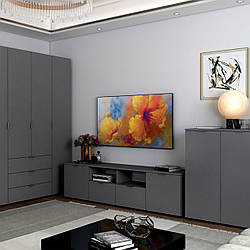 Тумба під ТВ Doros Рон 4 180х38х50 см Графіт (DRS-011299)