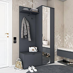 Передпокій з дзеркалом Doros Дора 113,5х40х192 см Графіт (DRS-011341)