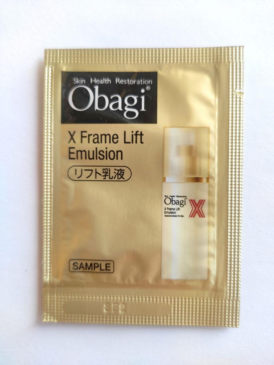 Rohto Obagi X Frame Lift Emulsion Зволожуюча підтягуюча зміцнююча емульсія, пробник 2 г, фото 1