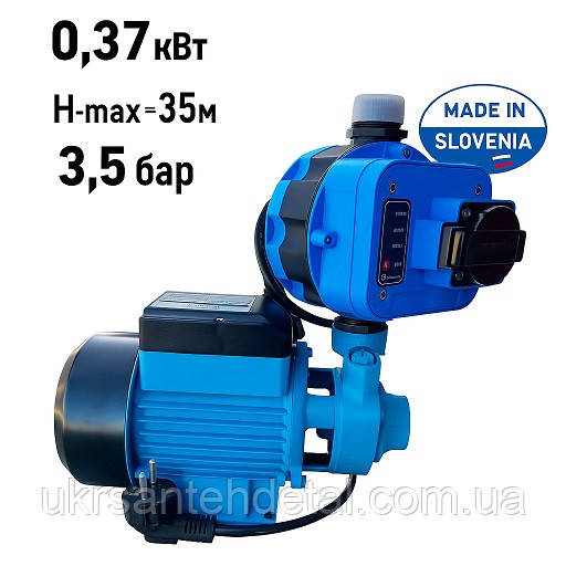 Насосна станція без бачка VODOMET QB60 Словенія Насос для підвищення тиску води міні станція на 3,5 атмосфери, фото 1