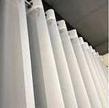Якісний білий тюль на люверсах з шифону 500*270см., фото 3