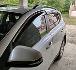 Вітровики з хромом (4 шт, Niken) для Toyota Rav 4 2013-2018 рр, фото 3