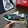Чоловічі кросівки New Balance 574 Legacy Navy Angora Dark Blue Сині Взуття Нью Беланс 574 натуральна замша демісезонні, фото 7
