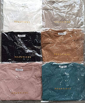 Реглан жіночий стрейч-коттон оптом (42-46) Китай-139805, фото 2