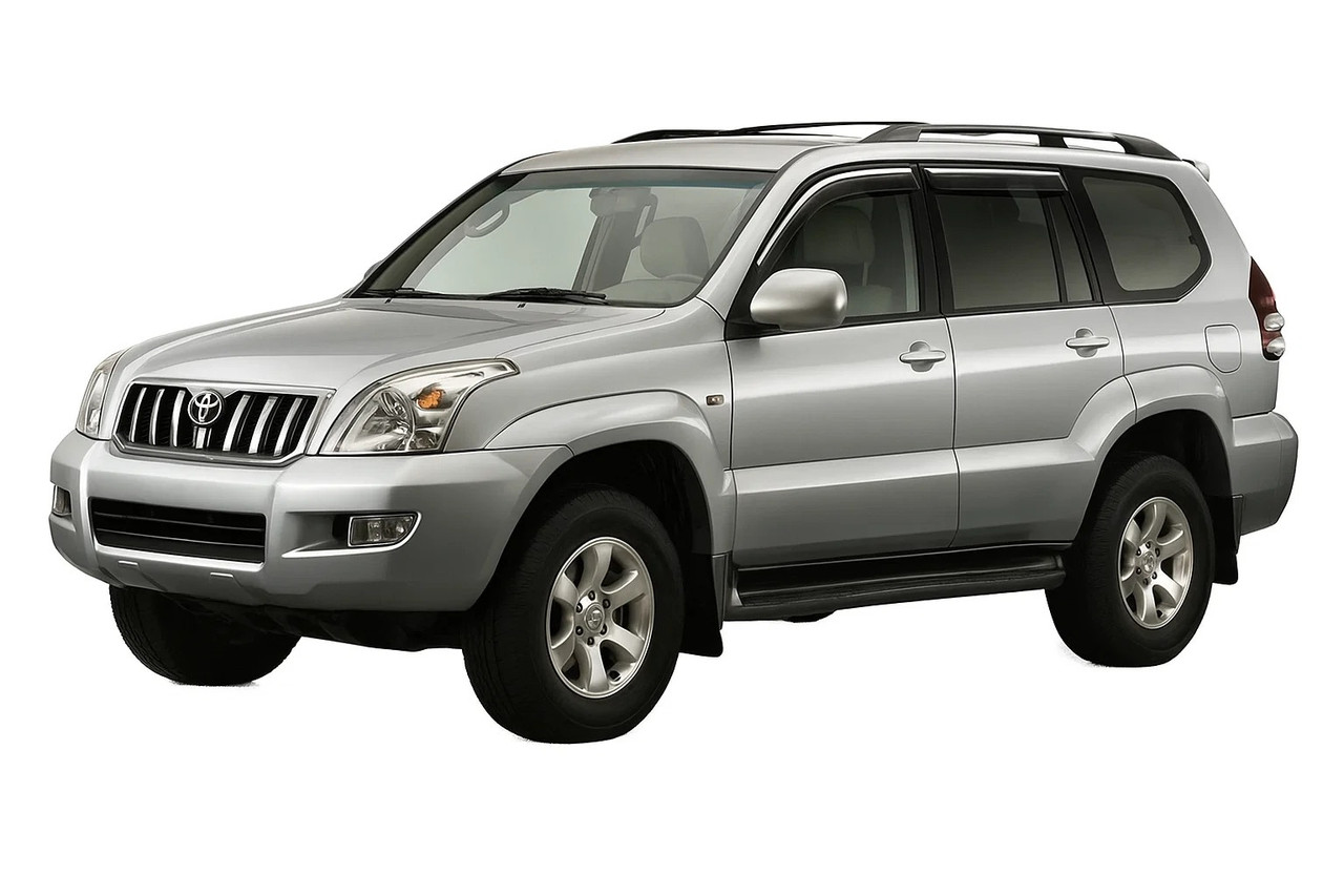 Вітровики з хромом Niken Luxury (4 шт) для Toyota Land Cruiser Prado 120, фото 1