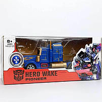 Радіокерований трансформер Оптимус Прайм 29,5 см — трейлер-робот із пультом, світло та звук, арт. 28128, фото 4