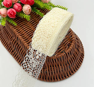 Мереживо "Белла" / Ширина - 4 см / Рулон - 10 метрів / Айвори