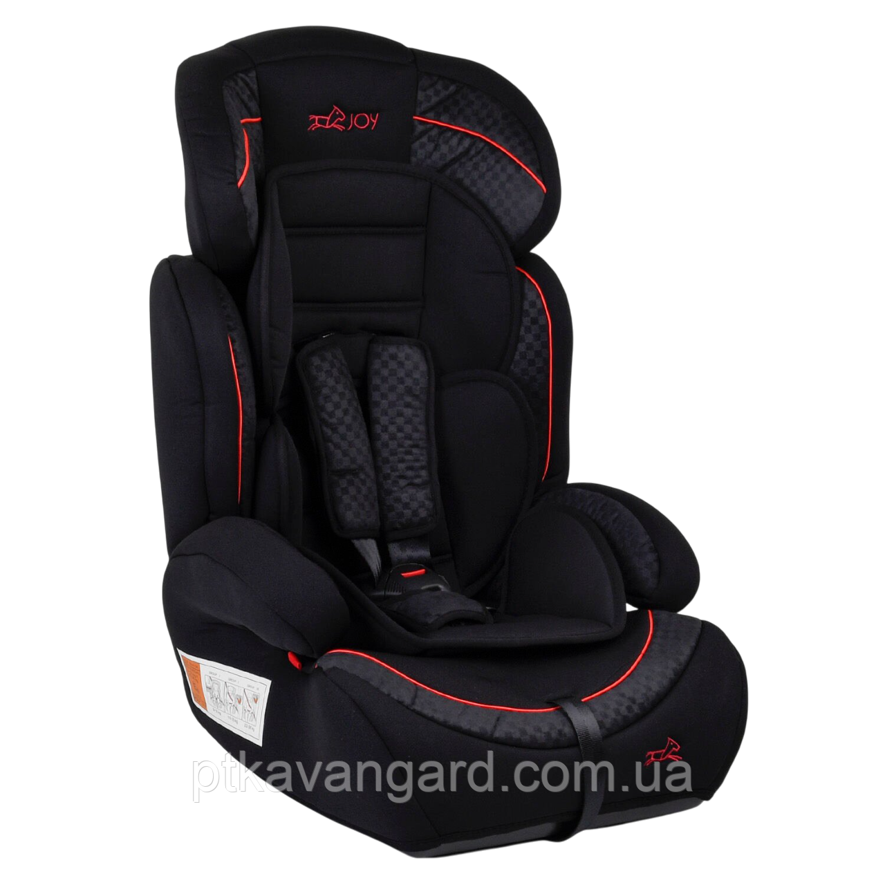 Дитяче автокрісло з бустером JOY 49779 (група 1-2-3, вага 9-36кг, горизонтальне положення) чорний, фото 1