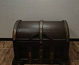 Темна дерев'яна скриня під старовину з металевими елементами, фото 2