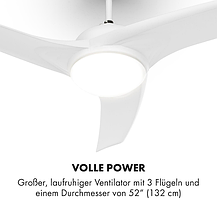Уцінка Стельова люстра вентилятор Klarstein Figo 52, Німеччина, фото 3
