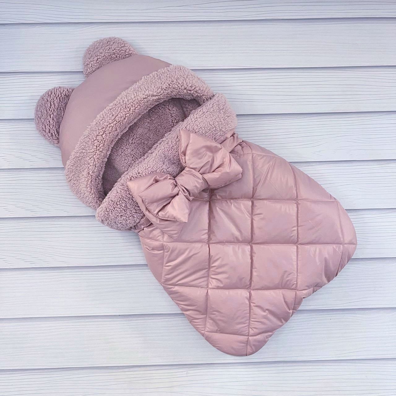 Зимовий зимовий конверт на виписку 2в1 чохол в коляску дитячий спальник Конверт-мішок на виписку