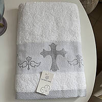 Крижма з вишивкою Colorful Home 70*140см ( срібляста вишивка )