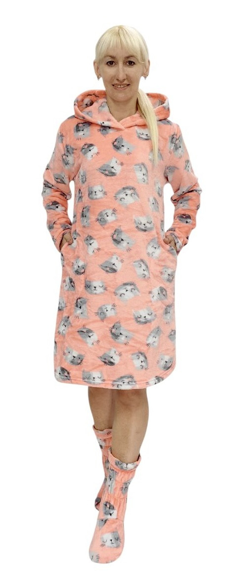 Жіноча туніка з капюшоном і чобітками, фото 1