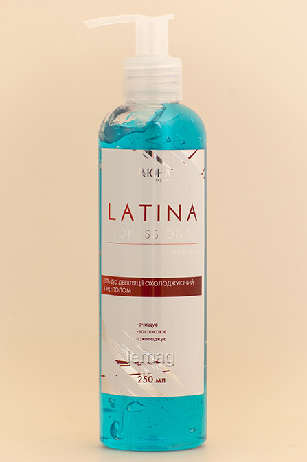 Аюна Гель до депіляції охолоджуючий з ментолом LATINA, 250 мл, фото 1