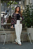 Вишитий жіночий жакет чорний