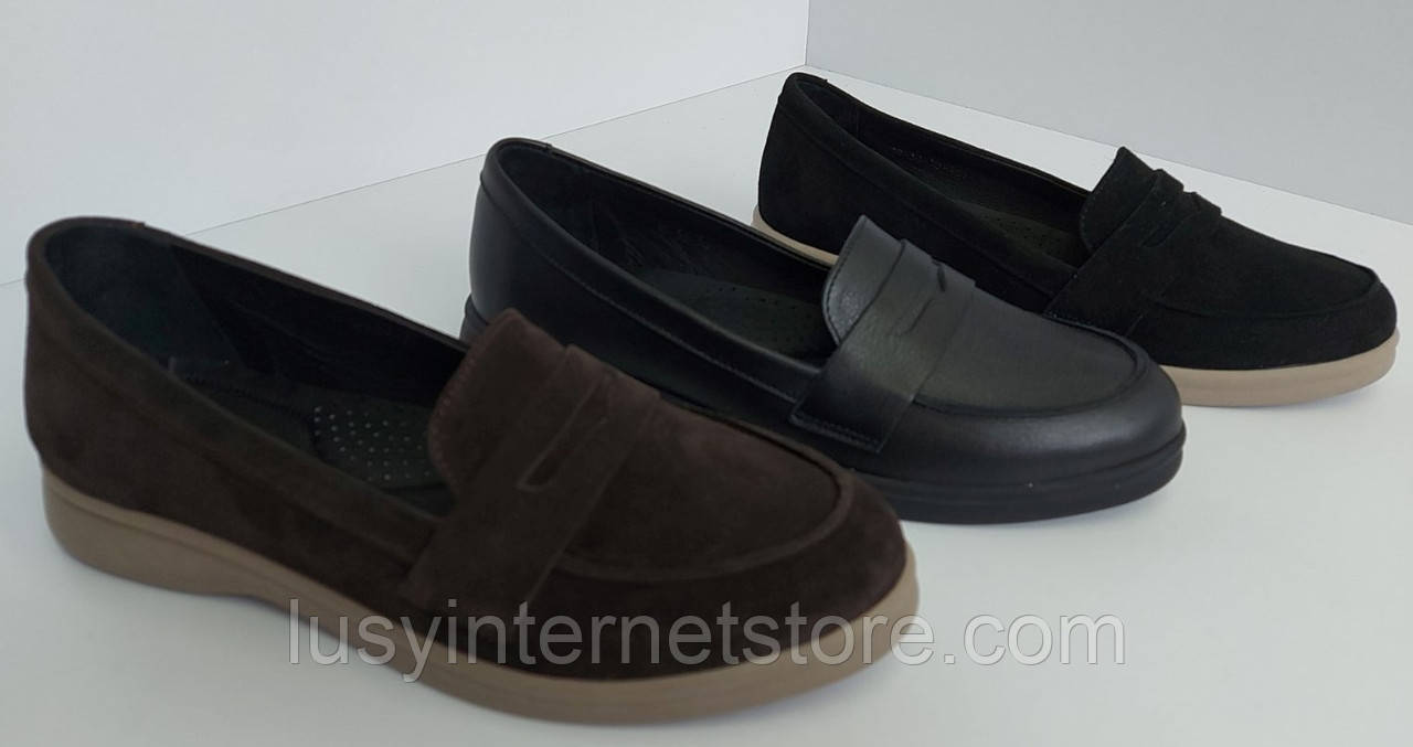 Лофери шкіряні великого розміру від виробника модель ТН25-3110Б, фото 1