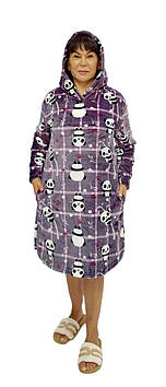 Домашня туніка махрова з капюшоном