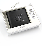 Гаманець чоловічий Шкіряний Calvin Klein у подарунковій Упаковці, фото 3