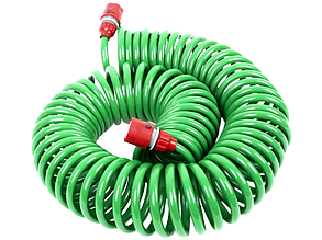 Шланг для поливу спіральний з конекторами INTERTOOL (GE-4002) 15 м
