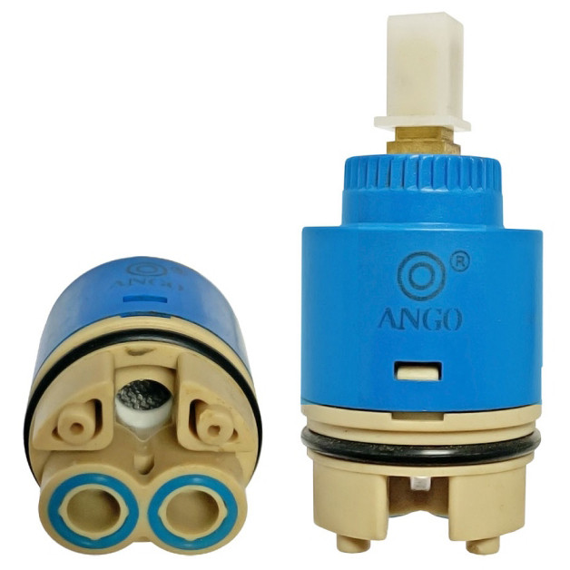 Картридж керамічний для змішувача Ango Lux D40G-3018T 40 мм латунний шток посилений на ніжках, фото 1