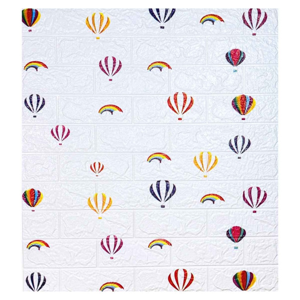 Стінова 3D панель самоклейка для дитячої кімнати: Повітряні кулі 770х700х3мм, фото 1