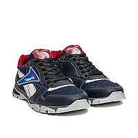 Літні чоловічі кросівки із натуральної шкіри синього кольору