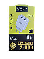 МЗП Amazon FG-704  (швидка зарядка,3 А,кабель Type-C)