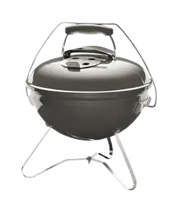 Компактний переносний вугільний гриль з кришкою Weber Smokey Joe Premium 37см для пікніків димчат