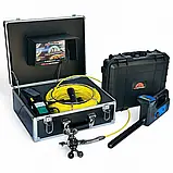 Відеодіагностика труб з локатором (50 м IP68) Ендоскоп для каналізації з передавачем і приймачем 512 Гц, фото 4