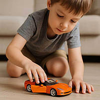 Kinsmart Chevrolet Corvette Z06 — оранжевая инерционная машинка 1:36, металл, 12 см KT5320W-3, фото 3