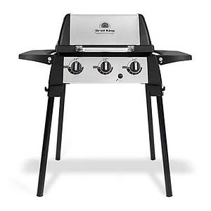 Компактний портативний газовий гриль Weber Broil King Porta Chef 320 з бічними та полицями, термометром для кемпінгу