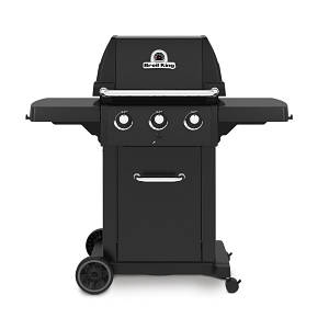 Компактний газовий гриль Weber Broil King Royal 320 SHADOW з бічними та полицями, термометром для кемпінгу